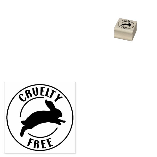 Ruwe vrije, Vegan Small Business Rubberstempel (Gestempeld)