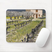 Ruwe wijngaarden, fruitbloesems, steenhuisjes, muismat (Met muis)