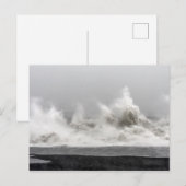 Ruwe winterstorm oceaan briefkaart (Voorkant / Achterkant)
