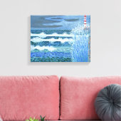 Ruwe zee canvas afdruk (Insitu (Woonkamer))