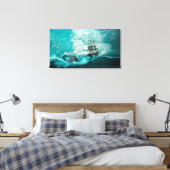 Ruwe Zeeen Canvas Afdruk (Insitu (Slaapkamer))