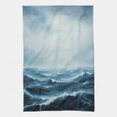 Ruwe Zeeen oceaangolven Theedoek (Verticaal)