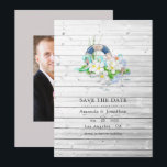 Ruwe Zomerstrand Bruiloftsfoto Save The Date<br><div class="desc">Ruwe strandbruiloft bewaar de datum aanpasbaar aan uw specificaties.</div>