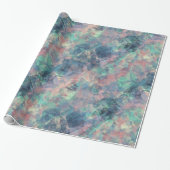 Ruwe zonneblauwe textuur cadeaupapier (Uitgerold)