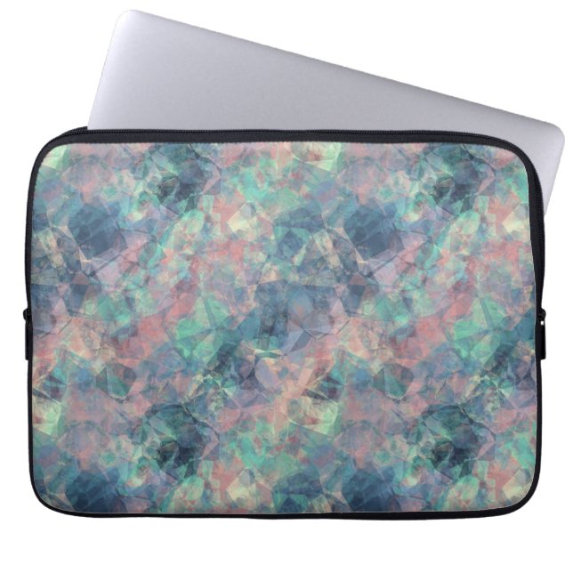 Ruwe zonneblauwe textuur laptop sleeve (Voorkant)