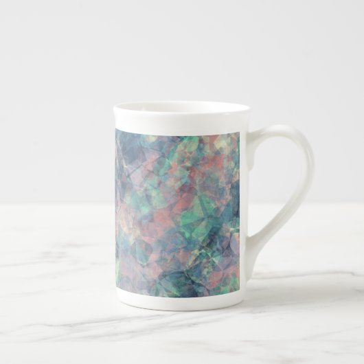 Ruwe zonneblauwe textuur porselein kop (Rechts)