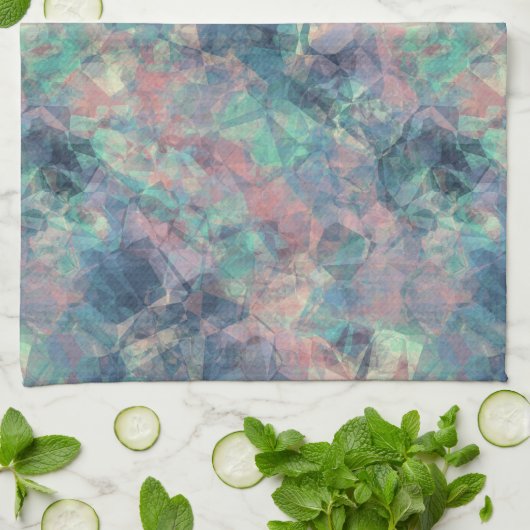 Ruwe zonneblauwe textuur theedoek (Gevouwen)