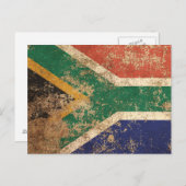 Ruwe  Zuid-Afrikaanse vlag Briefkaart (Voorkant / Achterkant)