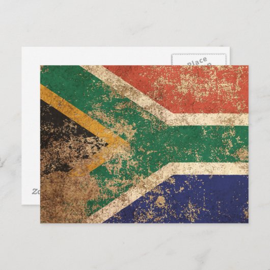 Ruwe Zuid-Afrikaanse vlag Briefkaart (Voorkant / Achterkant)