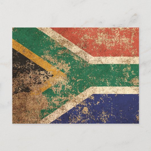 Ruwe  Zuid-Afrikaanse vlag Briefkaart (Voorkant)