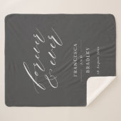 Ruwelijk voor altijd en ooit sherpa deken (Voorkant (horizontaal))