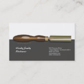 Ruwende Gouge Woodkeerzijde Blk White Visitekaartj Visitekaartje (Achterkant)