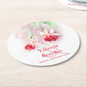 Ruwfuchsia waterverf onderzetters (Gebogen)