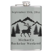 Ruwgrijze bokjacht bachelorweekend heupfles (Voorkant)