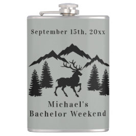 Ruwgrijze bokjacht bachelorweekend heupfles