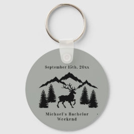Ruwgrijze bokjacht vrijgezellenweekend sleutelhanger