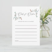Ruwgroene Winter Baby Shower Moeder Advies (Staand voorkant)