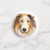 Ruwharige Collie Hond 3D Geïnspireerd Confetti (Kleine voorkant)
