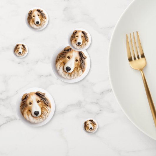 Ruwharige Collie Hond 3D Geïnspireerd Confetti (Groep)