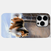 Ruwharige Collie Let It Snow Kerstmis Case-Mate iPhone Case (Achterkant (horizontaal))