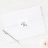 Ruwharige Dachshond Vierkante Sticker (Envelop)