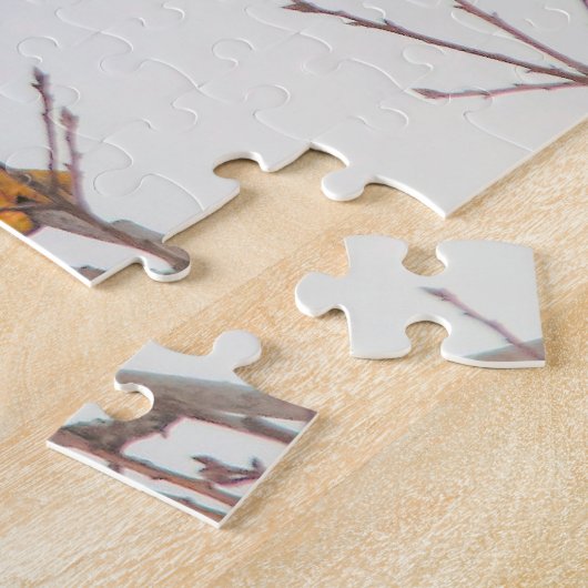 Ruwleggende Hawk in de boom Legpuzzel (Zijkant)