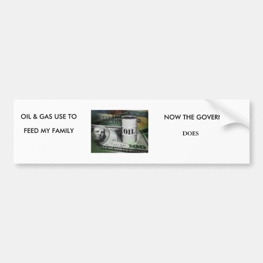 Ruwnek1, ruw bestuur, OLIE & GAS USE ... Bumpersticker (Voorkant)