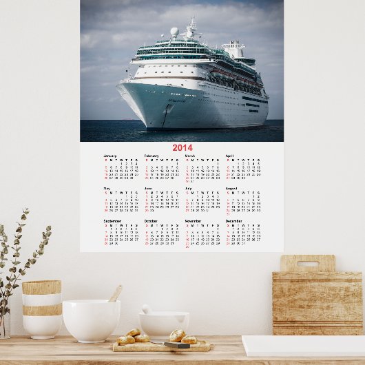 Ruwschip Luxury Ocean Liner 2014 Poster (Keuken)