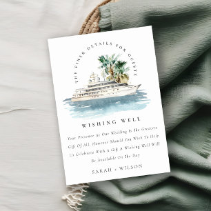 Ruwschip palm Seascape Weddenschap goed Informatiekaartje