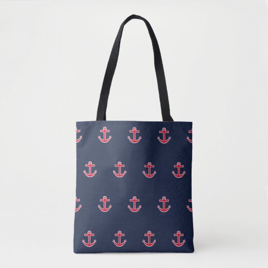 Ruwvliegende Canvas tas met Anker cruise (Voorkant)