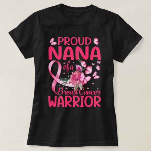Ruwweg nana van een borstkankerwarrior t-shirt (Design voorkant)