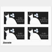 Ruwweg rond Vrijgezellenfeest, zwart Rechthoekige Sticker (Vel)