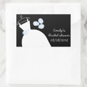 Ruwweg rond Vrijgezellenfeest, zwart Rechthoekige Sticker (Tas)