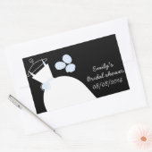 Ruwweg rond Vrijgezellenfeest, zwart Rechthoekige Sticker (Envelop)