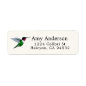 Ruwwerende Hummingbird Return Address Label (Voorkant)