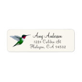 Ruwwerende Hummingbird Return Address Label (Voorkant)