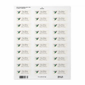 Ruwwerende Hummingbird Return Address Label (Full Sheet)