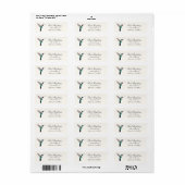 Ruwwerende Hummingbird Return Address Label (Full Sheet)