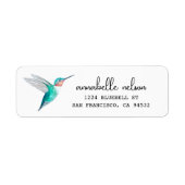 Ruwwerende Hummingbird Return Address Label (Voorkant)
