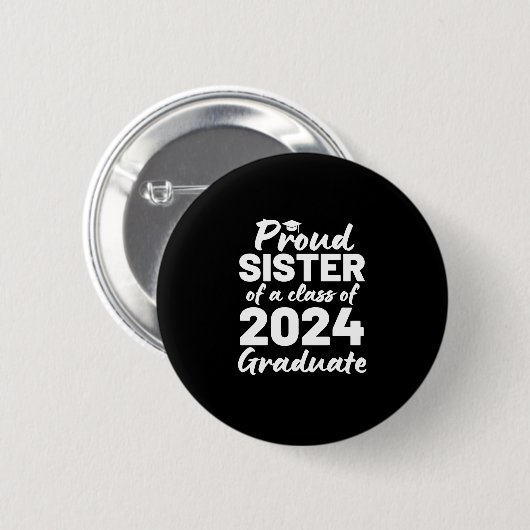 Ruwzuster van een klasse van 2024 Afstuderen Ronde Button 5,7 Cm (Voorkant /achterkant)
