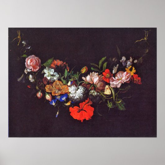 Ruysch - Bloemguirlande Poster (Voorkant)