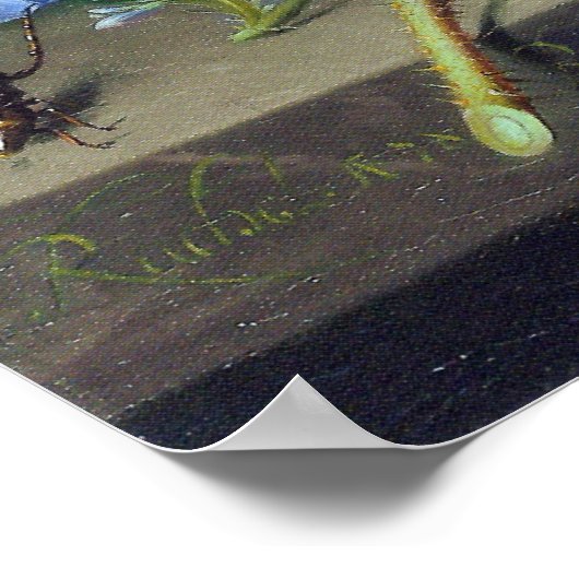 Ruysch - Roos - afdeling Kafer en bee Poster (Hoek)