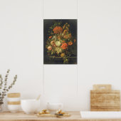 Ruysch - Stilleven van bloemen Poster (Keuken)