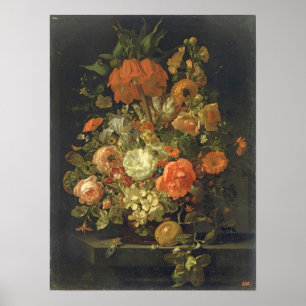 Ruysch - Stilleven van bloemen Poster