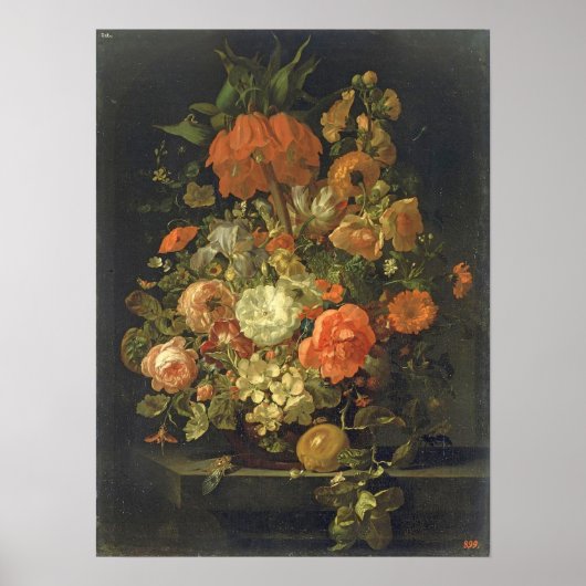 Ruysch - Stilleven van bloemen Poster (Voorkant)