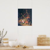 Ruysch - stilstaand leven met fruit, een nesten, h poster (Keuken)