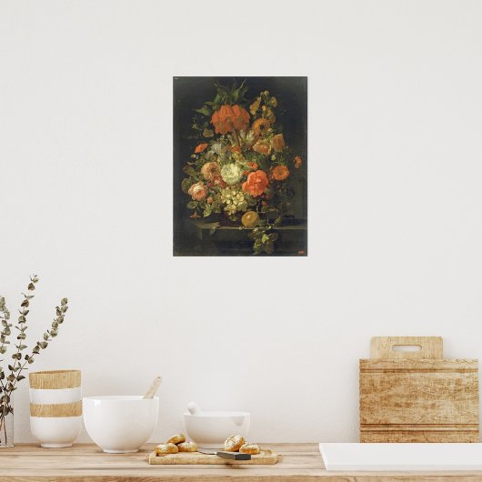 Ruysch - stilstand van de bloemen poster (Keuken)