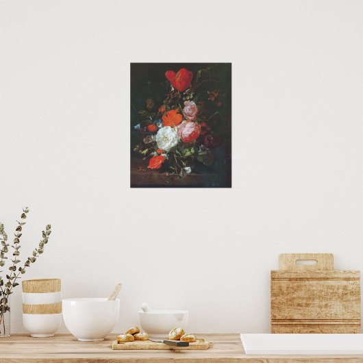 Ruysch - Vaas met bloemen Poster (Keuken)