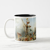 Ruyter en William de Witt Tweekleurige Koffiemok (Links)