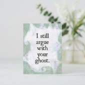 Ruzie maken met je spook ansichtkaart briefkaart (Staand voorkant)